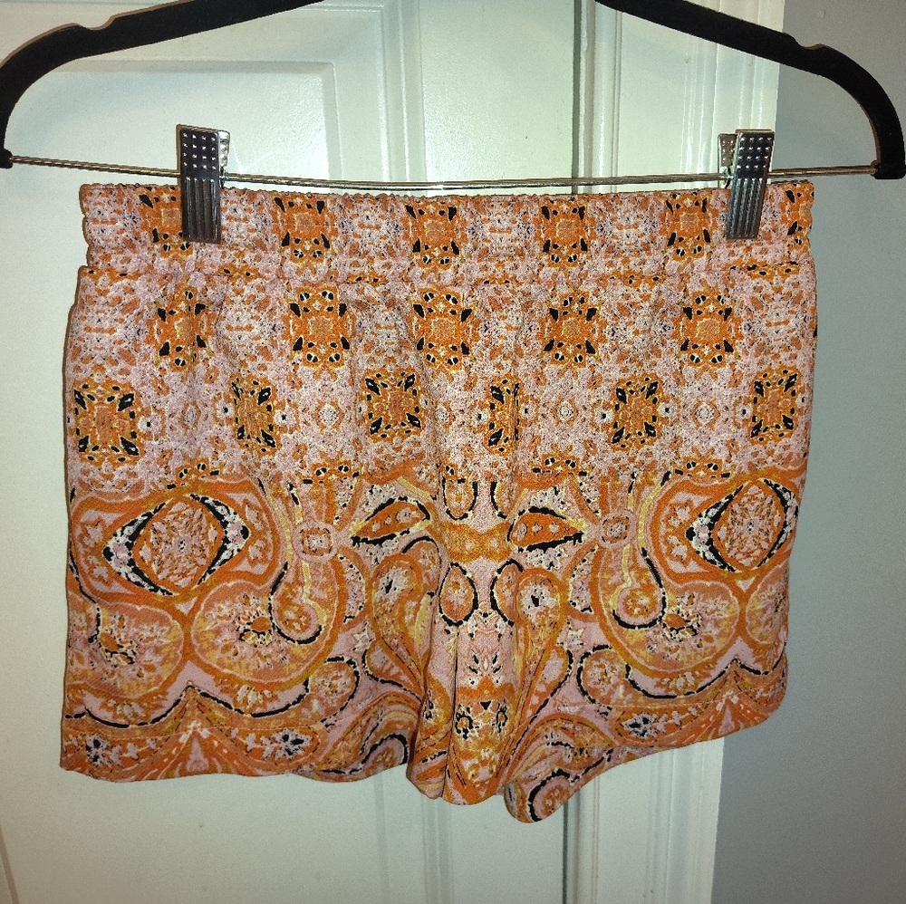 Orange Patterned Women's‎ Shorts Bcbg maxazria xs euc
